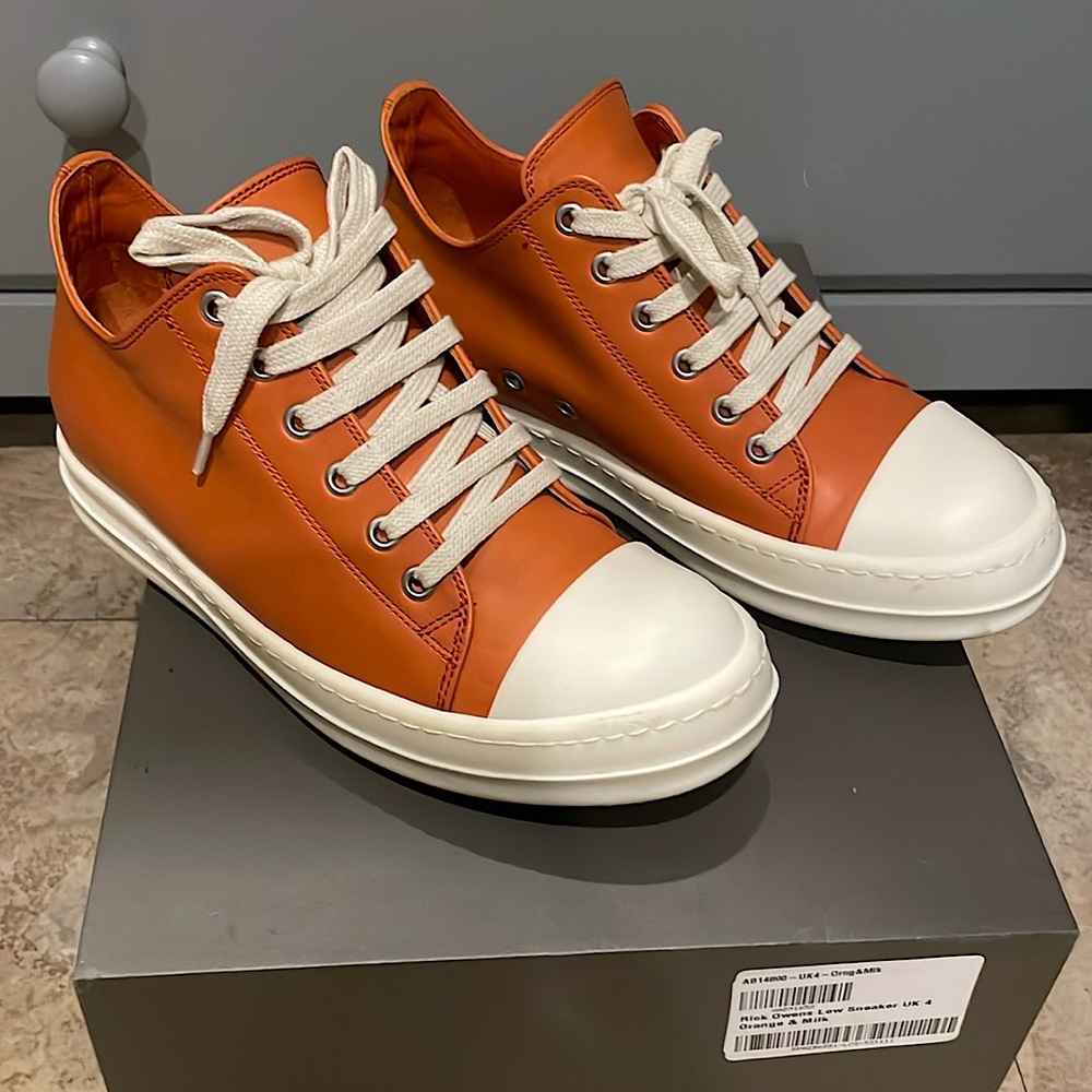 Rick Owens Low Sneaker Orange & Milk